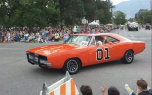 Chad's car in the parade